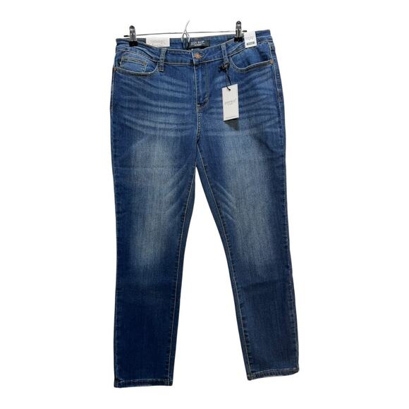 Judy Blue Women’s Relaxed Fit Jeans Size 32 Mid Rise Dark Wash NWT - Picture 1 of 10